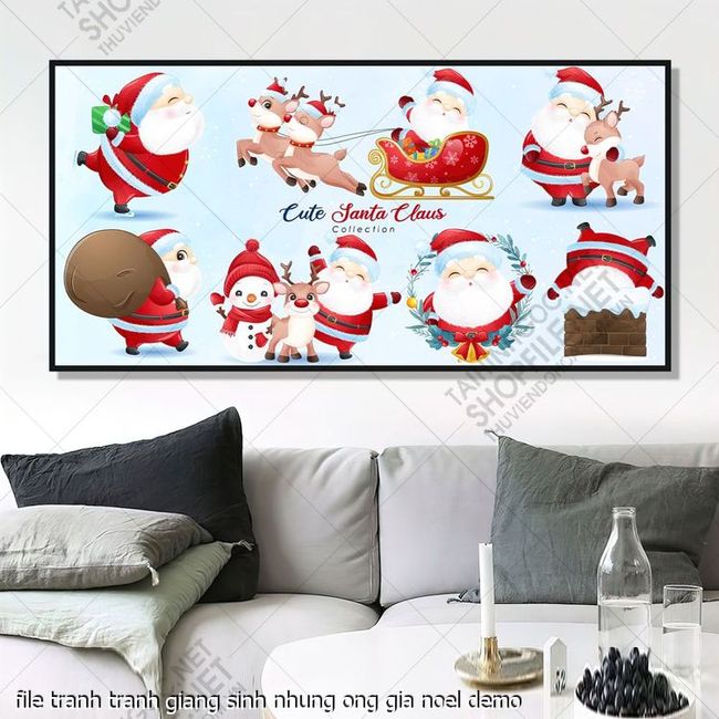 file tranh tranh giang sinh nhung ong gia noel